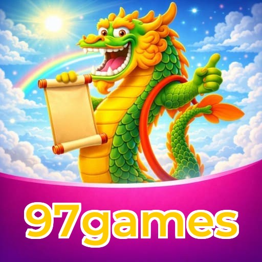Números do app 97games em material de marketing — ilustração, não auditoria